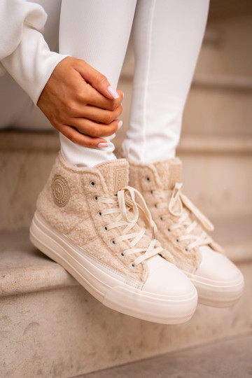 Izoliuoti moteriški sportbačiai su kailiu avikailiu Big Star OO274A444 Beige