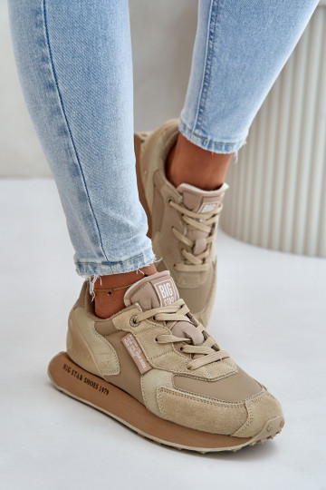 Moteriški odiniai sportbačiai Big Star OO274564 Hi-Poly System Beige