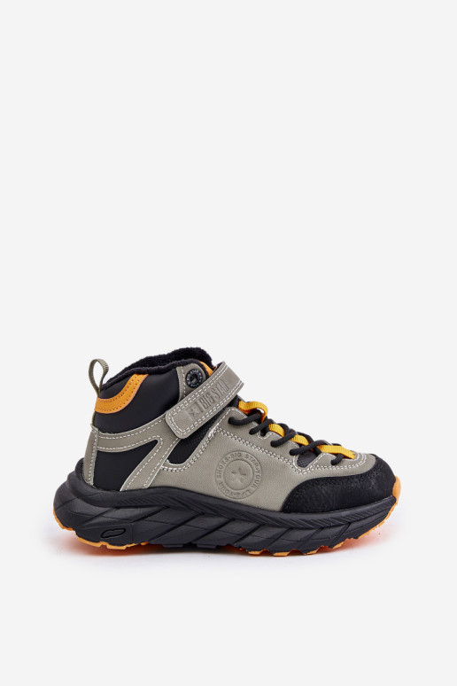 Vaikiškų žygių batų gaudyklės, izoliuotos Velcro Khaki Big Star OO374181