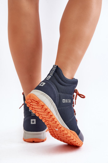 Moteriški „Trappers“ sportiniai batai „Big Star“ KK274215 „Memory Foam System“, tamsiai mėlyna