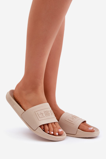 Šviesios moteriškos šlepetės Big Star OO274035 Smėlio spalvos 2