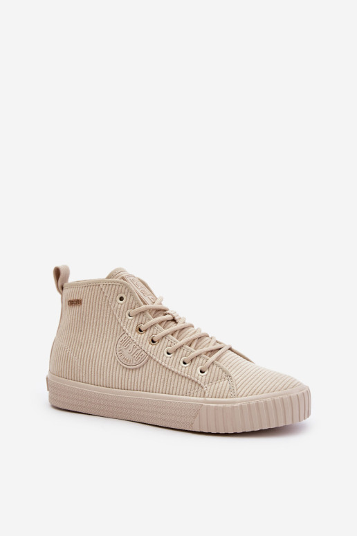 Moteriški, izoliuoti velvetiniai sportbačiai Big Star OO274771 Hi-Poly System Beige