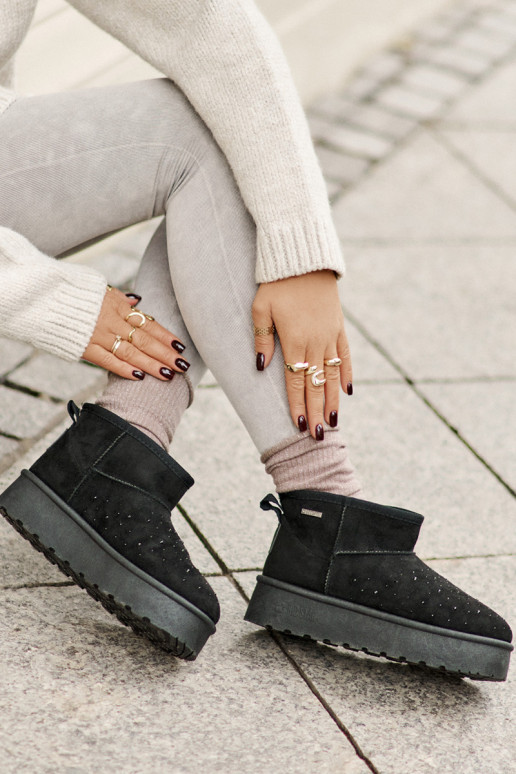 Sniego batai su dekoracija ant platformos Big Star OO274A105 Black