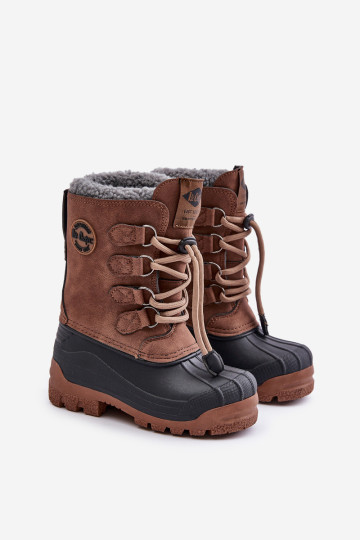 Labai šilti vaikiški sniego batai su raišteliu Lee Cooper LCJ-24-44-2842K Brown 2