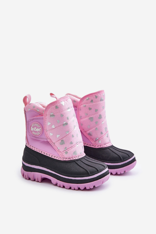 Vaikiški Velcro sniego batai Lee Cooper LCJ-24-44-2863K Rožiniai