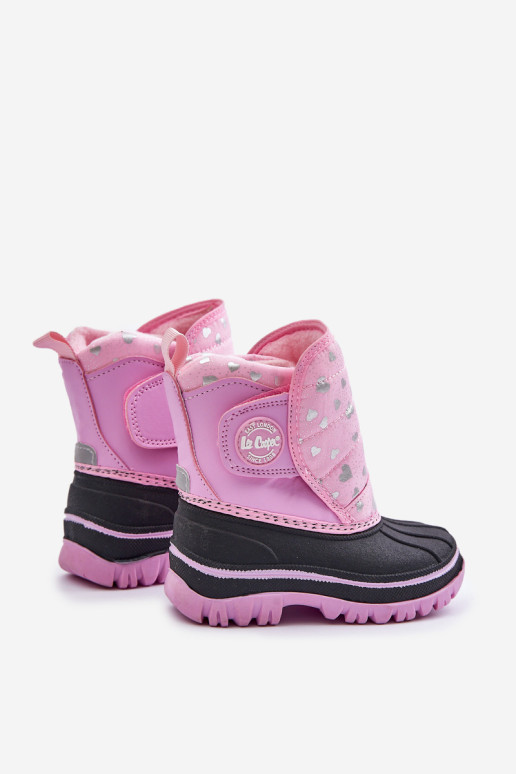 Vaikiški Velcro sniego batai Lee Cooper LCJ-24-44-2863K Rožiniai