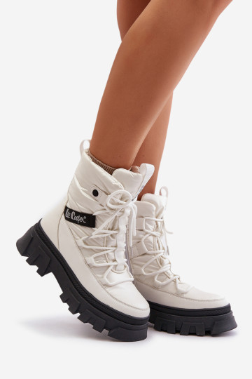 Moteriški sniego batai su užtrauktuku Lee Cooper LCJ-24-47-3142 balti 2