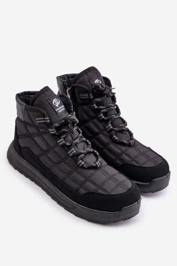 Izoliuoti vyriški suvarstomi žieminiai batai Progress PROGJ-24-153 juodi