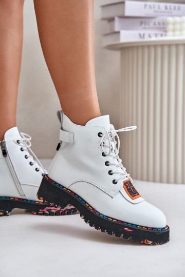 Moteriški odiniai batai su užtrauktuku Artiker 55C0515 balti