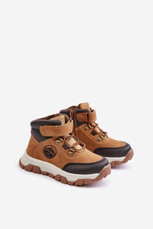 Izoliuoti vaikiški žieminiai žygio batai su Camel Temisha užtrauktuku