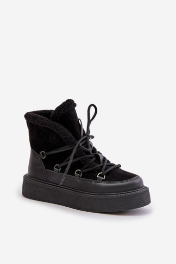 Juodi Tamidra sniego batai ant platformos 2