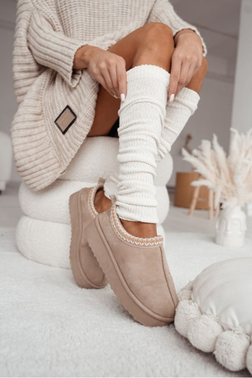 Medvilniniai šildytuvai su Ecru juostelėmis