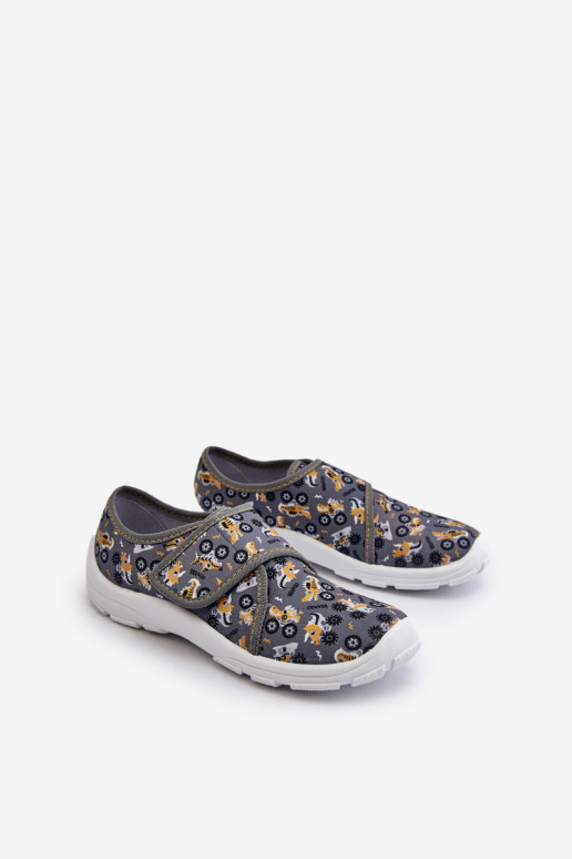 Patogios berniukiškos šlepetės su Velcro Befado 974Y552 Pilka