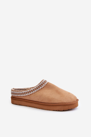 Patogūs moteriški batai namuose Šlepetės su siuvinėjimu Inblu FX000021 Camel 2