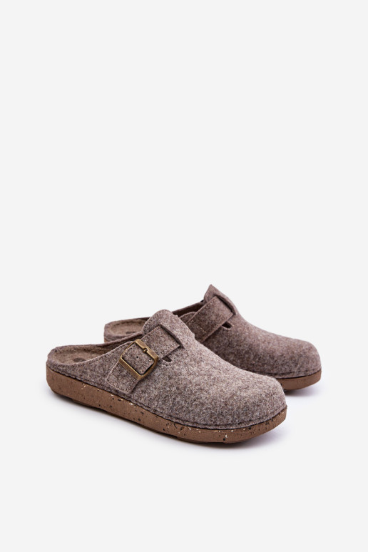 Vyriškos šlepetės su sagtimi, prevencinės šlepetės Inblu MT000012 smėlio spalvos