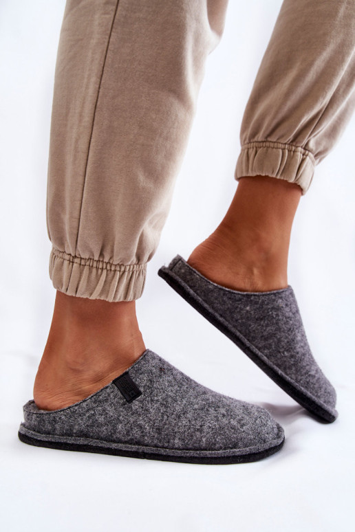 Klasikinės moteriškos Big Star pilkos šlepetės 2