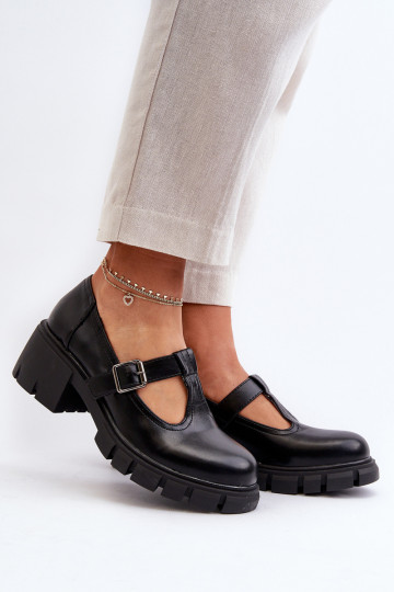 Moteriški batai ant platformos Emelna juodi 3