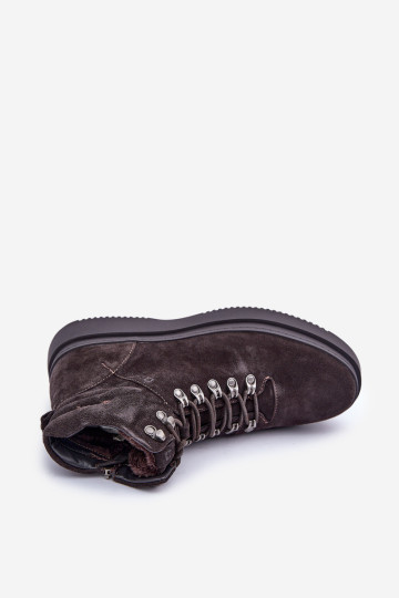 Zomšiniai vyriški šilti batai Big Star OO174189 Ruda