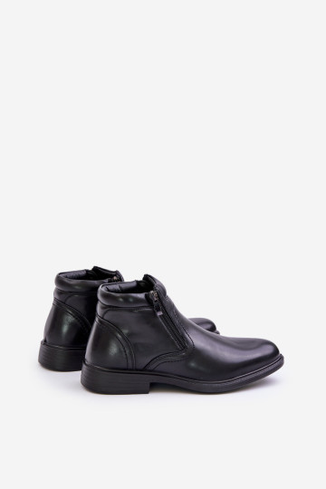 Vyriški kulkšnies batai su izoliacija Eco Leather Black Lilari