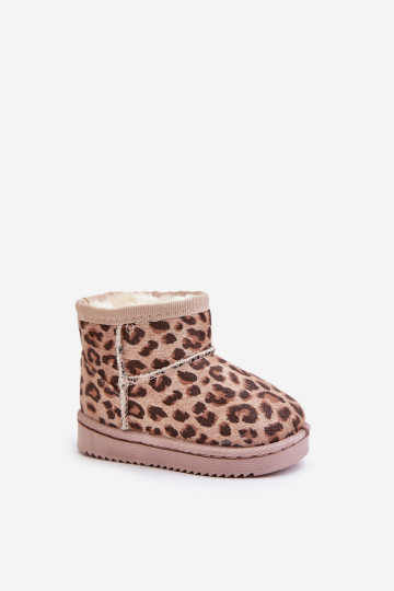 Vaikiški sniego batai su izoliuotu leopardo raštu Brown Nallita 2