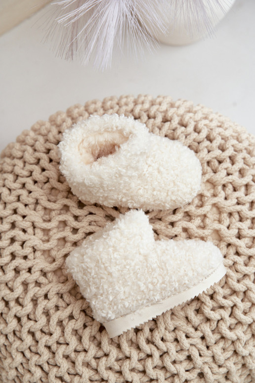 Vaikiški sniego batai su ėriuko kailiu Šviesiai smėlio spalvos Mevael