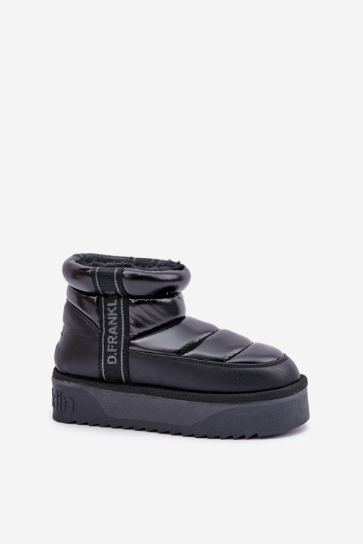 D.Franklin DFSH371011 Juodi sniego batai su žemu storu padu