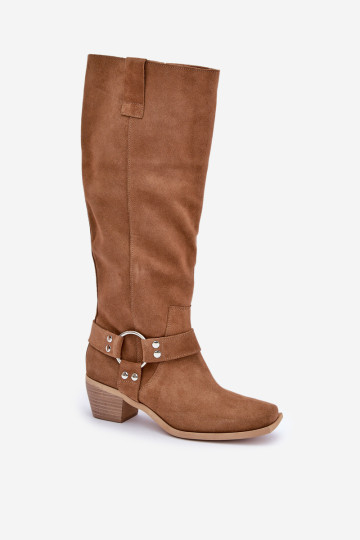 Zazoo 3444/ O Camel Suede žemakulniai batai virš kelių 2