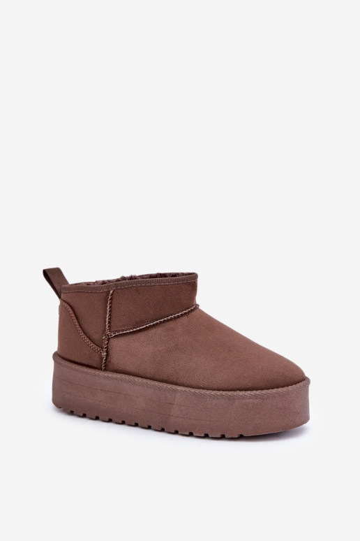 Korfedi Brown Platform Low Snow Batai