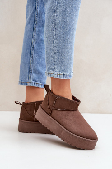 Korfedi Brown Platform Low Snow Batai