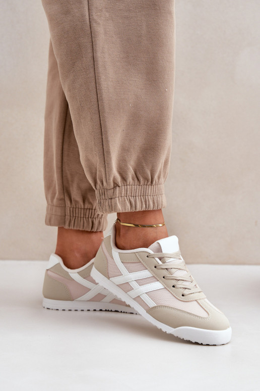 Žemi moteriški sportbačiai smėlio spalvos Eezore