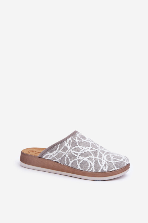 Inblu CT000028 Moteriškos blizgios šlepetės pilkos spalvos