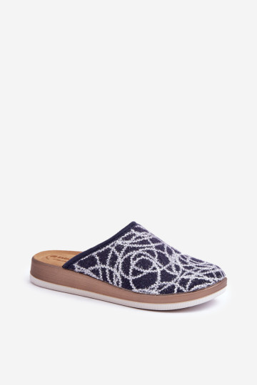 Inblu CT000028 tamsiai mėlynos blizgios moteriškos šlepetės 2