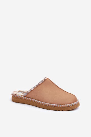Namai Batai Šlepetės su siuvinėjimais Moteriški Inblu EY000028 Camel 2