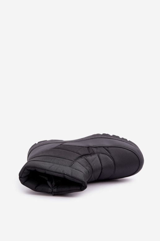 Vyriški sniego batai su užtrauktuku, su kailiu pamušalu, juoda Linnora