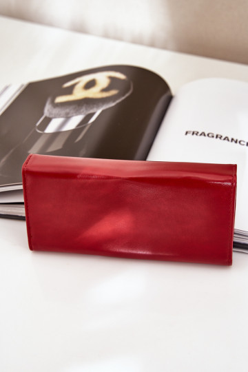 Ekologiškos odos lygi moteriška piniginė raudona Erolia