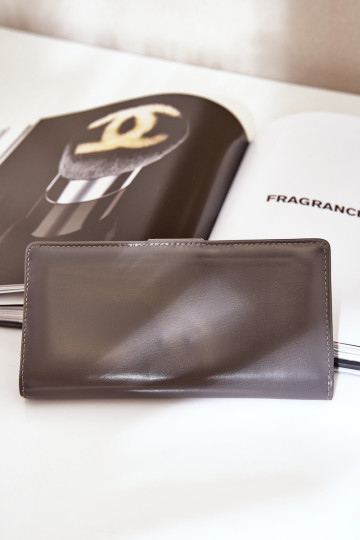 Moteriška piniginė iš ekologiškos odos pilkos spalvos Kalinessa