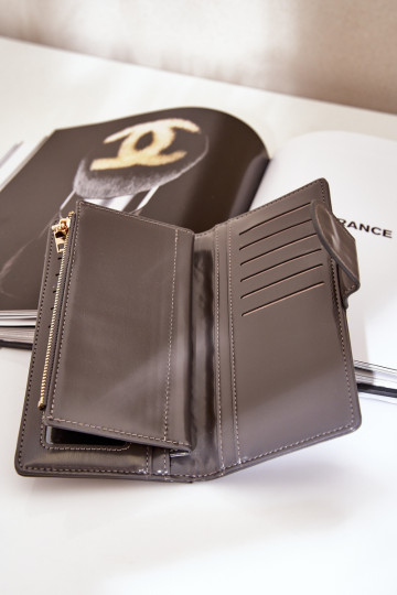 Moteriška piniginė iš ekologiškos odos pilkos spalvos Kalinessa