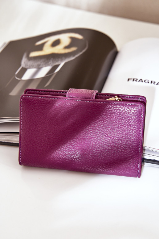 Moteriška piniginė Ekologinė oda violetinė Isamille