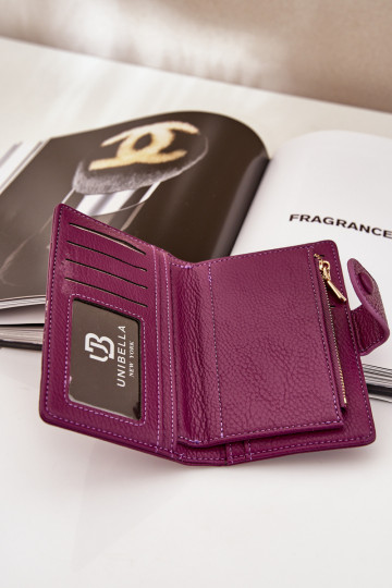 Moteriška piniginė Ekologinė oda violetinė Isamille 2