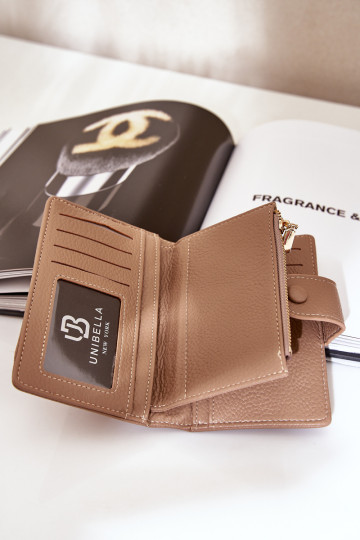 Moteriška piniginė ekologiškos odos tamsiai smėlio spalvos Isamille 2