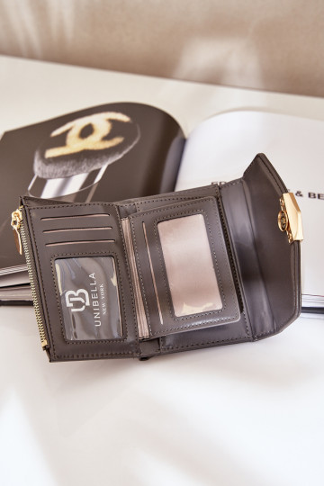 Rahner tamsiai pilka lakinė moteriška piniginė 2