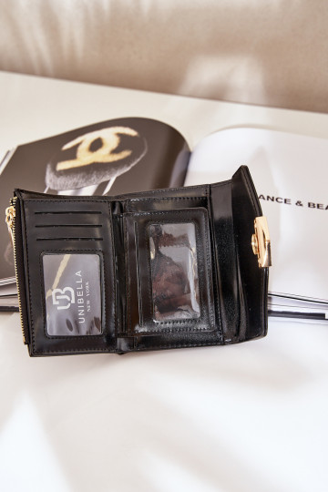 Rahner juodos lakinės odos moteriška piniginė 2