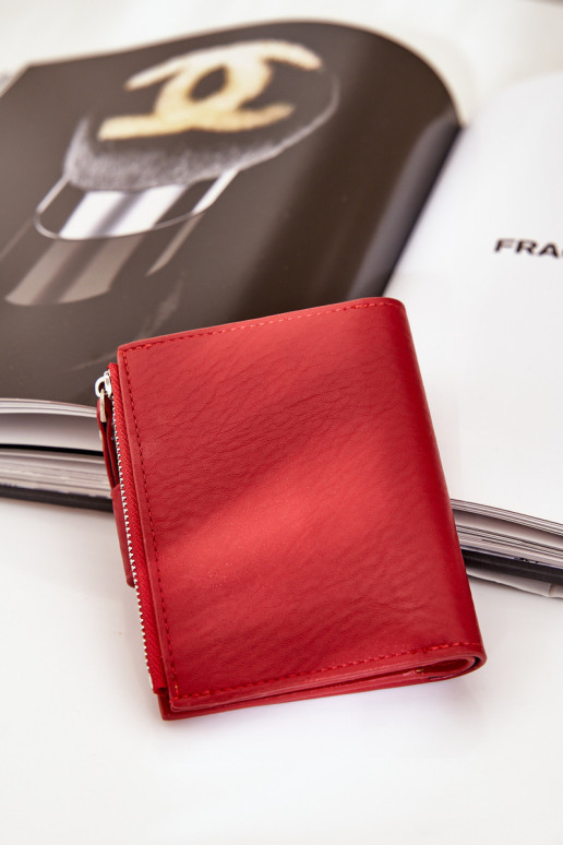 Moteriška piniginė ekologiška oda, raudona Jezorea