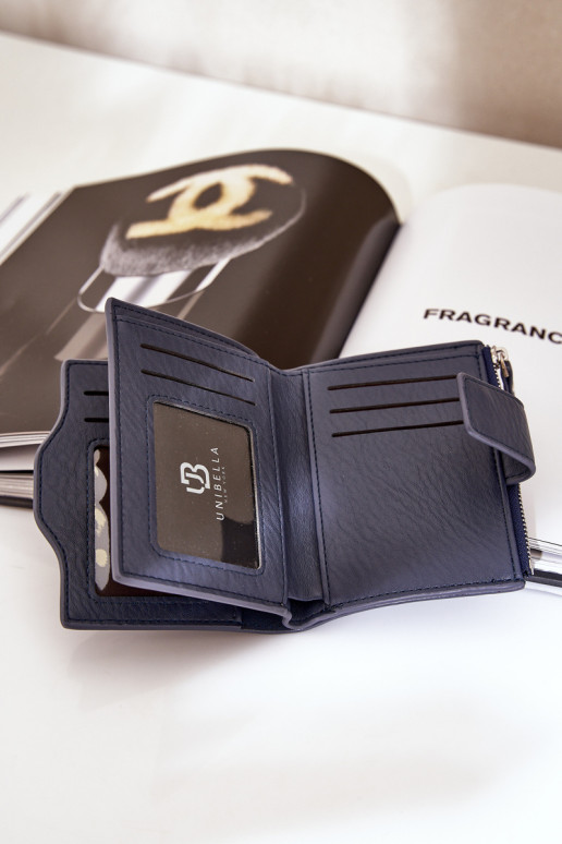 Moteriška ekologiška odinė piniginė tamsiai mėlyna Jezorea