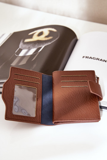 Moteriška piniginė Ekologinė oda Ruda Jezorea 2