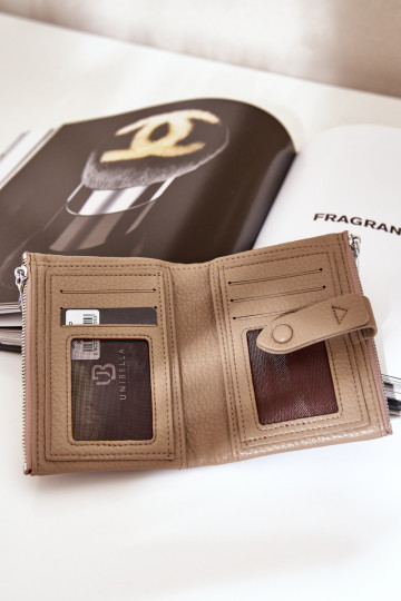 Eko odos moteriška piniginė smėlio spalvos Bronica 2