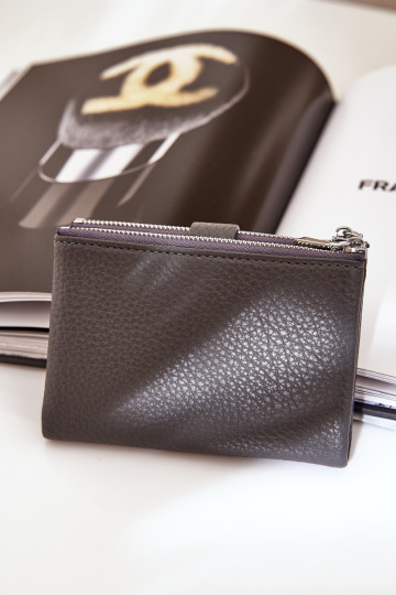 Eko odos moteriška piniginė tamsiai pilka Bronica