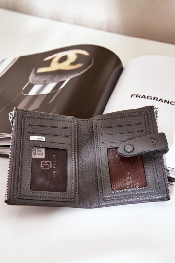 Eko odos moteriška piniginė tamsiai pilka Bronica 2