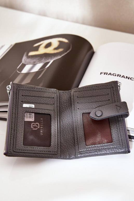 Eko odos moteriška piniginė tamsiai pilka Bronica