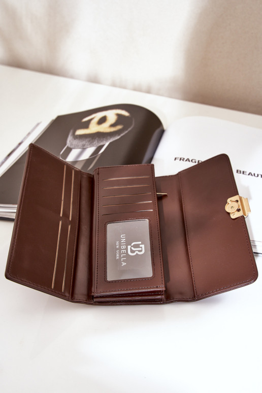 Eco Leather Smooth Moteriška Šokoladinė Erolia piniginė